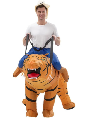 Inflatable tiger costume